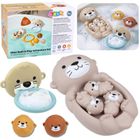 Lean Toys, wydra z rodzinką, zabawki do kąpieli, 7 elementów