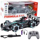 Lean Toys, wyścigówka auto sportowe zdalnie sterowana rc efekt dymu, 2.4g czarna