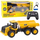 Lean Toys, wywrotka transporter zdalnie sterowana rc dźwięki 9ch 2.4g żółta