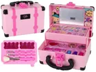 Lean Toys, zestaw do makijażu w kuferku, różowy