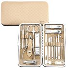 Lean Toys, zestaw do manicure i pedicure, beżowy, 20 elementów