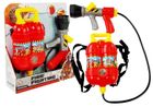 Lean Toys, zestaw Małego Strażaka, pistolet na wodę, czerwony