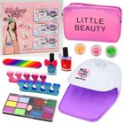 Lean Toys, zestaw piękności do makijażu i paznkoci z torebką, 20 elementów