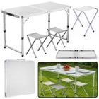 Lean Toys, zestaw turystyczny, stolik + 4 krzesła