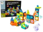 Lean Toys, zjeżdżalnia dla kulek, klocki magnetyczne, świecące, 75 elementów