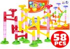 Lean Toys, Zjeżdżalnia-tor dla kulek, 58 elementów