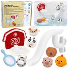 Lean Toys, zwierzątka domowe, zjeżdżalnia, zabawki do kąpieli, 10 elementów