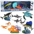 Lean Toys, zwierzęta morskie, zestaw figurek, ruchome elementy, 10 elementów