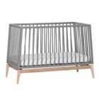 Leander, Luna, łóżeczko dziecięce, szare/dębowe