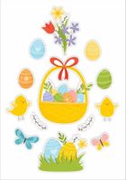 Learnhow, dekoracje okienne, dwustronne wielkanocne, 13 szt.