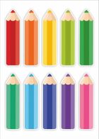 Learnhow, kolorowe kredki, dekoracja, 10 szt.