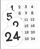 LearnHow, naklejki do szafki, Cyfry