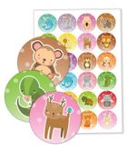 LearnHow, naklejki do szafki, zwierzaki z tłem