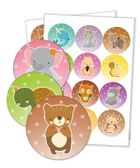 LearnHow, naklejki do szafki, zwierzaki z tłem