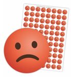 LearnHow, naklejki motywacyjne, smutna buzia