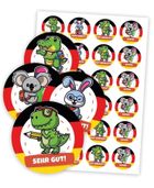 LearnHow, naklejki motywacyjne, zwierzątka