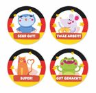 LearnHow, naklejki motywacyjne, zwierzątka po niemiecku