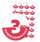 LearnHow, naklejki patriotyczne, 3 maja, 40 mm