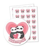LearnHow, naklejki walentynkowe, pandy