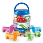 Learning Resources, Snap & Learn, Pieski, figurki do nauki liter i poznawania kolorów, zestaw edukacyjny, 10 szt.