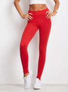 Legginsy damskie, czerwone, Basic Feel Good