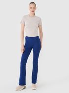 Legginsy damskie, flare, granatowe, 4F