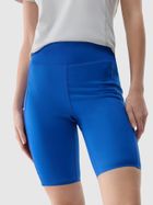 Legginsy damskie, kolarki, niebieskie, 4F