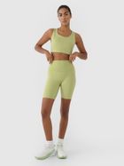 Legginsy damskie, kolarki, zielone, 4F