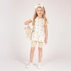 Legginsy dziewczęce, kolarki, beżowe, Nicol