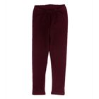 Legginsy dziewczęce, ocieplane, bordowe,Tup Tup
