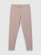 Legginsy dziewczęce, slim, beżowe, 4F