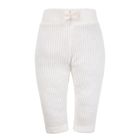 Legginsy dziewczęce, sweterkowe, ecru, Eevi