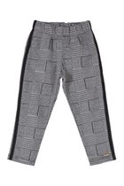 Legginsy dziewczęce, szare, kratka, Up Baby