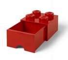 LEGO, Brick 4, pojemnik klocek z szufladą, czerwony