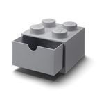 LEGO, Brick 4, pojemnik klocek z szufladą, jasny szary