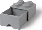 LEGO, Brick 4, pojemnik klocek z szufladą, szary