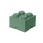 LEGO, Brick 4, pojemnik klocek, zielony oliwkowy