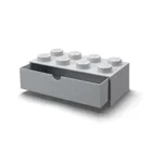 LEGO, Brick 8, pojemnik klocek z szufladą, jasny szary