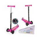 Lena, hulajnoga 3-kołowa, balansowa, LED, różowa