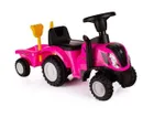 Lena, New Holland, Traktor z przyczepką, jeździk, różowy