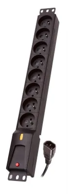 Lestar, listwa przeciwprzepięciowa, Lzrm 810, 8 X Ute, 1,5m, czarny