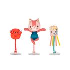 Lilliputiens, Kotka Jeanne, zestaw 3 zabawek do kąpieli z przyssawkami, 3m+