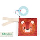 Lilliputiens, Lew Jack, mini-książeczka wielofunkcyjna z szeleszczącą folią i gryzakiem, 6m+