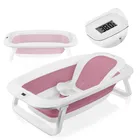 Lionelo, Baby Bubble, wanienka z leżaczkiem, składana, Pink Magnolia