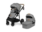 Lionelo, Mari Tour, wózek wielofunkcyjny z zestawem akcesoriów, 2w1, Grey Stone