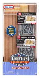 Little Tikes, Creative Construction, Wood Nails and Screw Bundle, zestaw uzupełniający, deski i śrubki