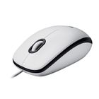 Logitech, M100, mysz, white