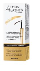 Long4Lashes, jednoskładnikowa henna do brwi z odżywką, brown, 6 ml