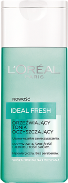L'Oreal Paris, Ideal Fresh, Orzeźwiający tonik oczyszczający, 200 ml