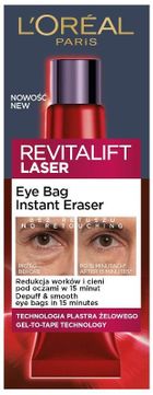 L'Oreal Paris, Revitalift Laser Eye Bag Instant Eraser, reduktor cieni i worków pod oczami, 15 ml